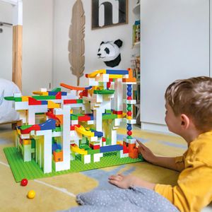 Produktbild für Murmelbahn HUBELINO 420633 Baukasten mega