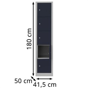 Produktbild für Schließfachschrank Lüllmann 523518, anthrazit