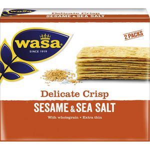 Wasa Knäckebrot Tasty Snacks Crisp, Sesame und Sea Salt, 190g