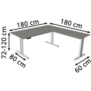 Produktbild für Schreibtisch Kerkmann Move 3 Tube, graphit / silber
