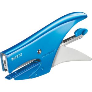 Produktbild für Heftzange Leitz 55311136, WOW, aus Metall, blau metallic
