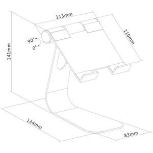 Produktbild für Tablet-Halterung Neomounts DS15-050SL1, silber, für Tisch