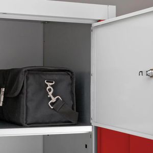 Produktbild für Werkzeugschrank Mauser MKSTM5/19E6, aus Metall, grau / rot