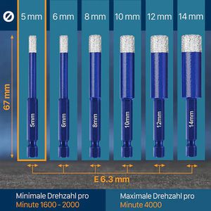 Produktbild für Diamantbohrer WERKSTEIN FB-12