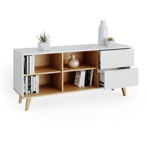 Produktbild für Sideboard Vicco Nautica, aus Holz, weiß / eiche