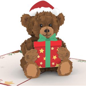 Produktbild für Weihnachtskarte papercrush 3D Weihnachtsteddy