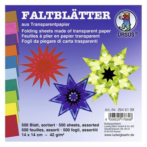 Faltblätter Ursus 2646199, aus Transparentpapier