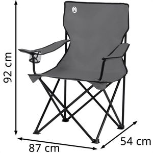 Produktbild für Campingstuhl Coleman Quad Chair, grau, bis 113 kg