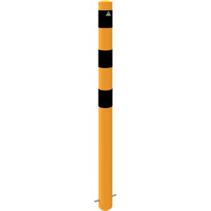 Produktbild für Absperrpfosten Schake 489BG+2, 2 Ösen, schwarz/gelb, Metall