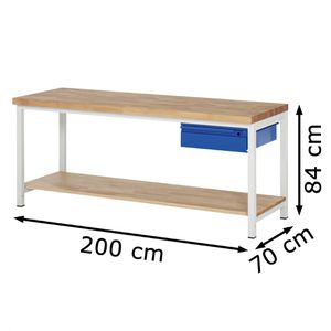 Produktbild für Werkbank Rau Basic 8001-7, blau