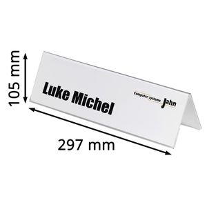 Produktbild für Tischnamensschilder Durable 805319, glasklar, A4