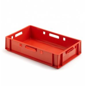 Produktbild für Eurobox Alutec Fleischkiste E1, rot, lebensmittelecht