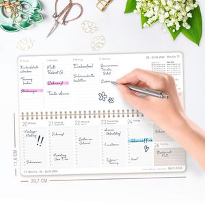 Produktbild für Tischkalender Häfft 9951-8, Soft Beige, Jahr 2026