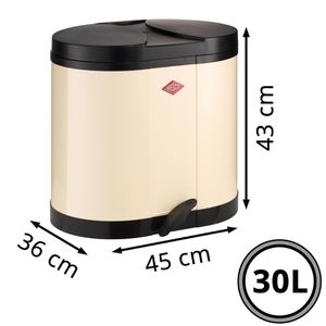 Produktbild für Mülleimer Wesco Öko-Sammler 170, mandel