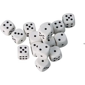 Produktbild für Würfel Noris 606154361 Kunststoff-Augenwürfel weiß