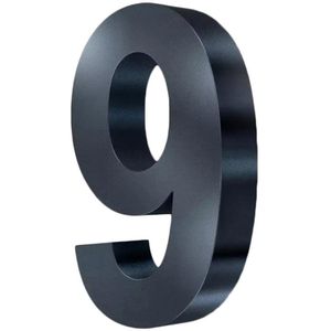 Hausnummer Metzler 3D, anthrazit aus Edelstahl