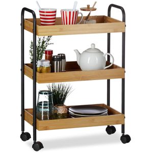 Küchenwagen Relaxdays 10021565, braun