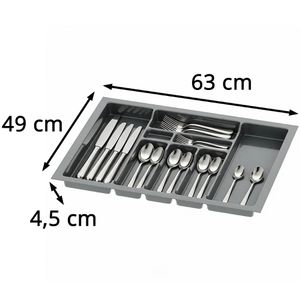 Produktbild für Besteckkasten Sossai Divio, anthrazit, aus Kunststoff