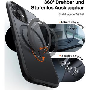 Produktbild für Handyhülle Torras Ostand Spin Series, MagSafe, schwarz