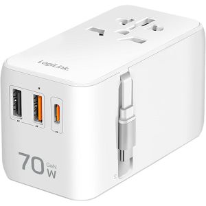 Reiseadapter LogiLink PA0357 70W USB