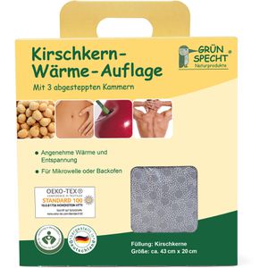 Produktbild für Wärmekissen GRÜNSPECHT Auflage, 43 x 20 cm, mit Kirschkernen