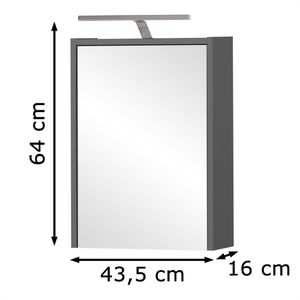 Produktbild für Spiegelschrank Schildmeyer Carlos 153637, anthrazit