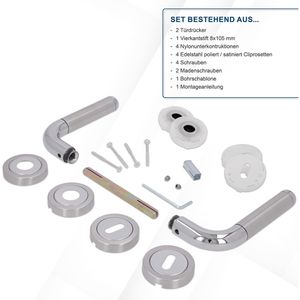 Produktbild für Drückergarnitur Alpertec Fair VI-R BB