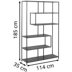 Produktbild für Bücherregal AC-Design Seaford, schwarz
