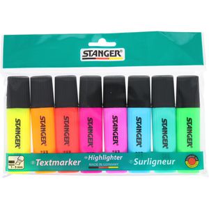 Produktbild für Textmarker Stanger fluorescent, 8 Stück