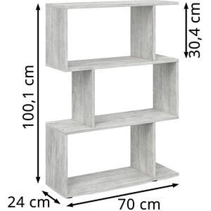 Produktbild für Bücherregal Vicco Levio, grau