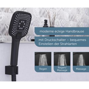 Produktbild für Handbrause Schütte Ravenna, schwarz