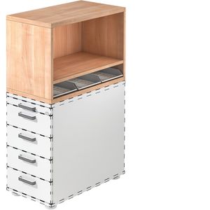 Aufsatzschrank Hammerbacher SCA1, nussbaum