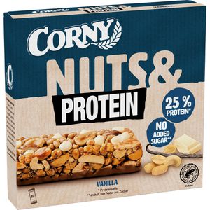 Corny Proteinriegel Nuts und Protein, 3 Riegel, Vanille, je 35g, pro Riegel 9,8g Protein