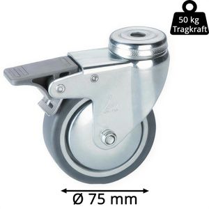 Produktbild für Apparaterolle Dörner+Helmer 774200C, mit Rückenloch