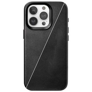 Produktbild für Handyhülle Woodcessories Bio Leather Case, MagSafe, schwarz