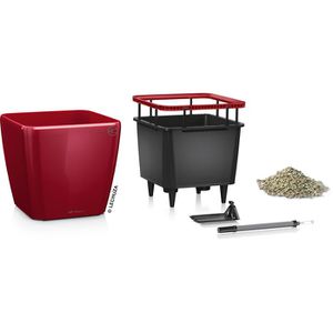 Produktbild für Übertopf Lechuza QUADRO LS 43, rot hochglanz, 43 x 39 x 43 cm