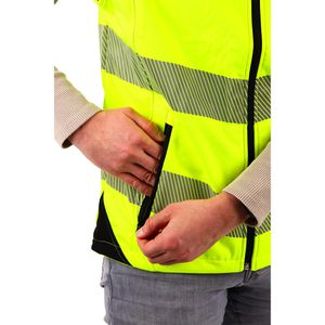 Produktbild für Warnweste ASATEX Prevent Softshell, signalgelb-schwarz