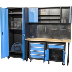 Werkbank Güde GWS, 40495, blau, 6-teilig