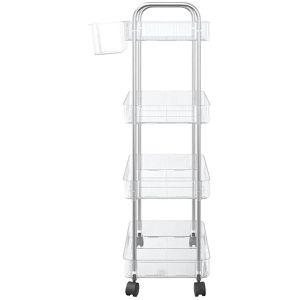 Produktbild für Küchenwagen vidaXL 4012380, transparent / silber