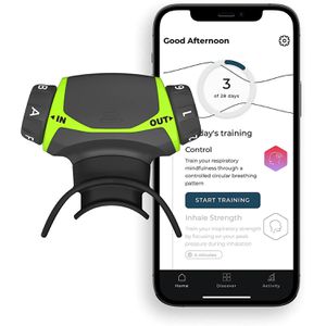 Produktbild für Atemtrainer Airofit Active, limette
