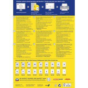 Produktbild für Universaletiketten Zweckform 3483-200, selbstklebend, weiß