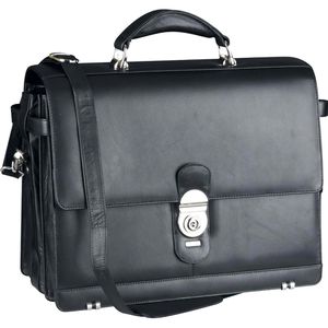 Produktbild für Aktentasche Alassio Monza 47127 schwarz, mit Laptopfach