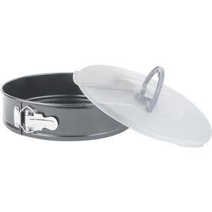 Backform Axentia 253818, mit Flachboden & Deckel, aus Stahl