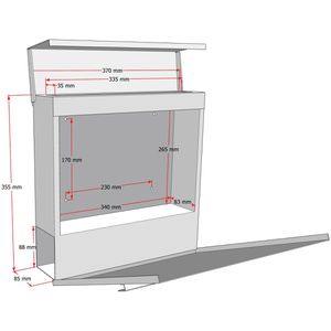 Produktbild für Briefkasten Metzler Hoffmann, anthrazit, aus Stahl