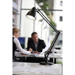 Produktbild für Schreibtischlampe Luxo L-1, schwarz, LED