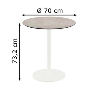 Produktbild für Bistrotisch Feros 130021370, moonstone, wetterfest, rund