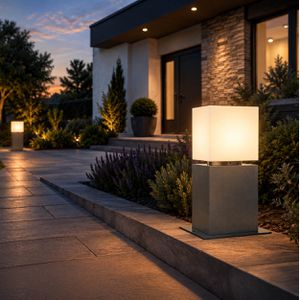 Produktbild für Wegeleuchte SLV Square Pole 30, silber, mit 230 V Netzstrom