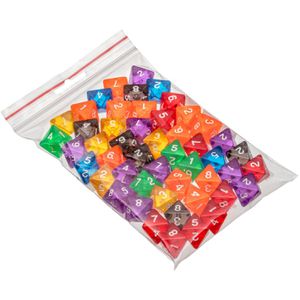 Produktbild für Würfel Philos 7530, transparent, bunt