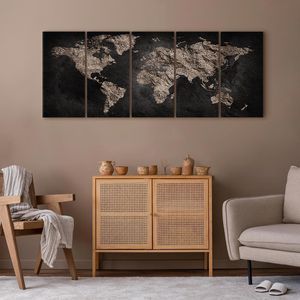 Produktbild für Wandbild Artgeist Weltkarte Stein