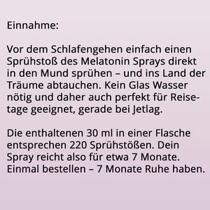 Produktbild für Melatonin gloryfeel Spray Minze, 30 ml für 220 Nächte
